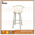 White Leather / PU Seat Unique High Legs Chair Metal Bar Stool Bases